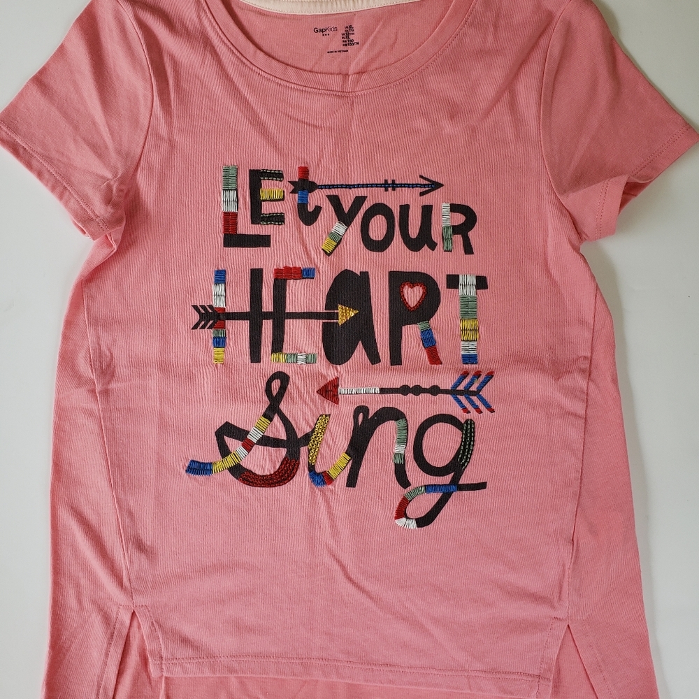 GAP Girls NEW t shirt Size XL/ 12 yr dusty pink